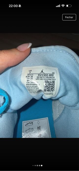 Ténis Air Jordan 1 Mid SE Ice Blue