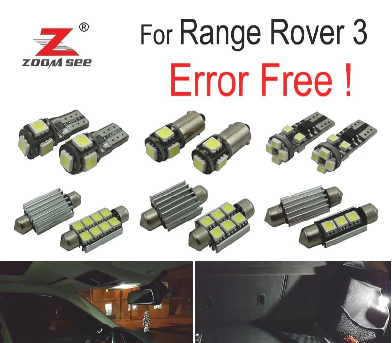 KIT COMPLETO 23 LAMPADAS LED INTERIOR LAND ROVER 3 02-05