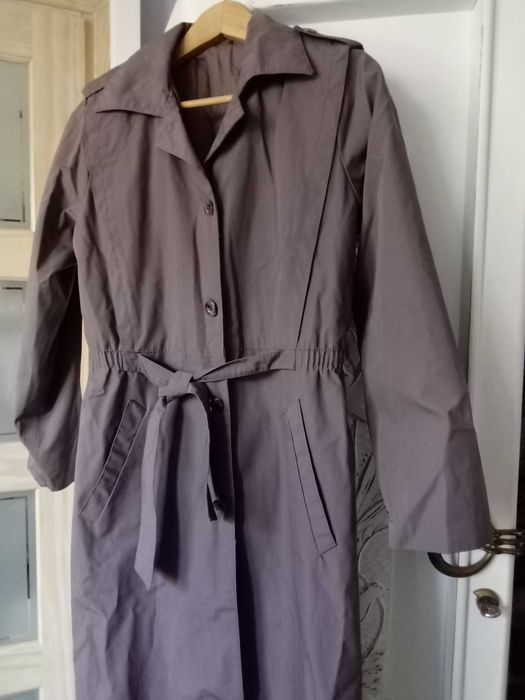 NINO angielski płaszcz damski przejściowy ocieplany prochowiec 36 S 10