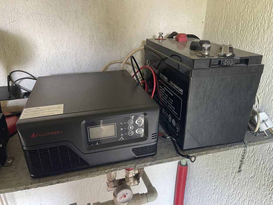 LUXEON UPS-500ZR — Найкращий безперебійник для котла — ДБЖ Акумуляторна батарея LUXEON LX12-100MG