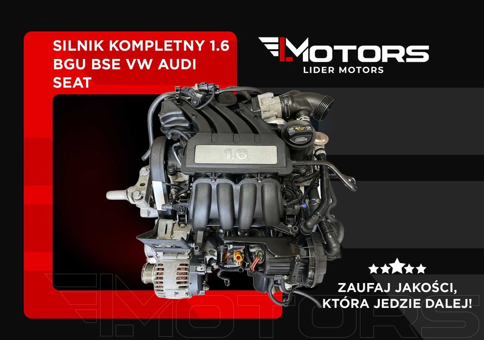 Silnik kompletny 1.6 BGU BSE VW AUDI SEAT