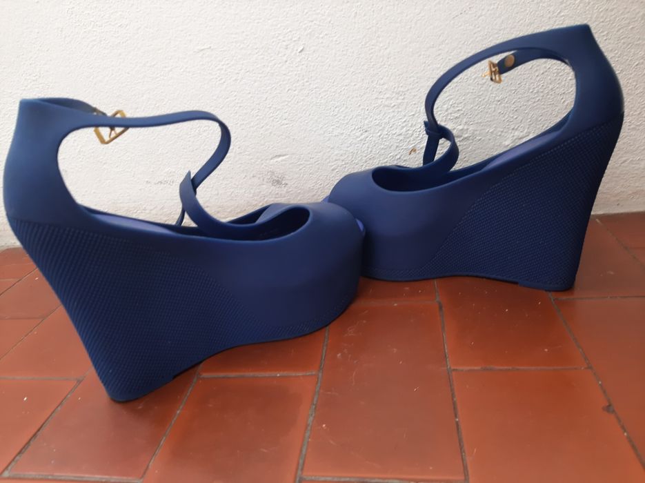 Sandália Azul plataforma