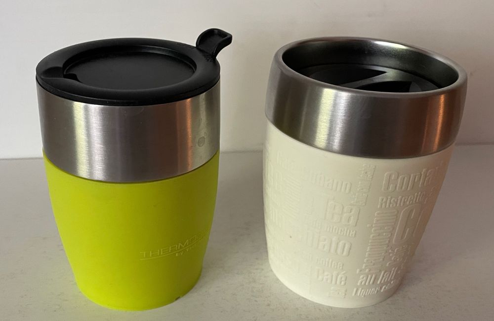 Dwa kubki, kubek Thermos ThermoCafé + kubek Emsa, 2 x 200ml