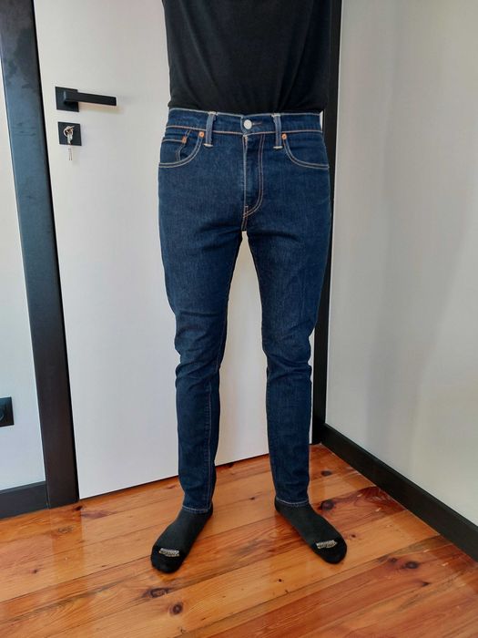 męskie granatowe jeansy Levi's 512, W31 L32, jak nowe