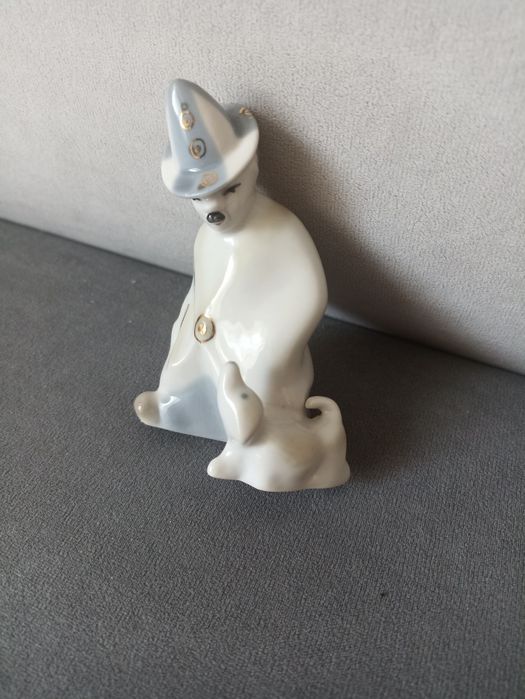 Фарфоровая статуэтка "Клоун Карандаш и собачка Клякса"