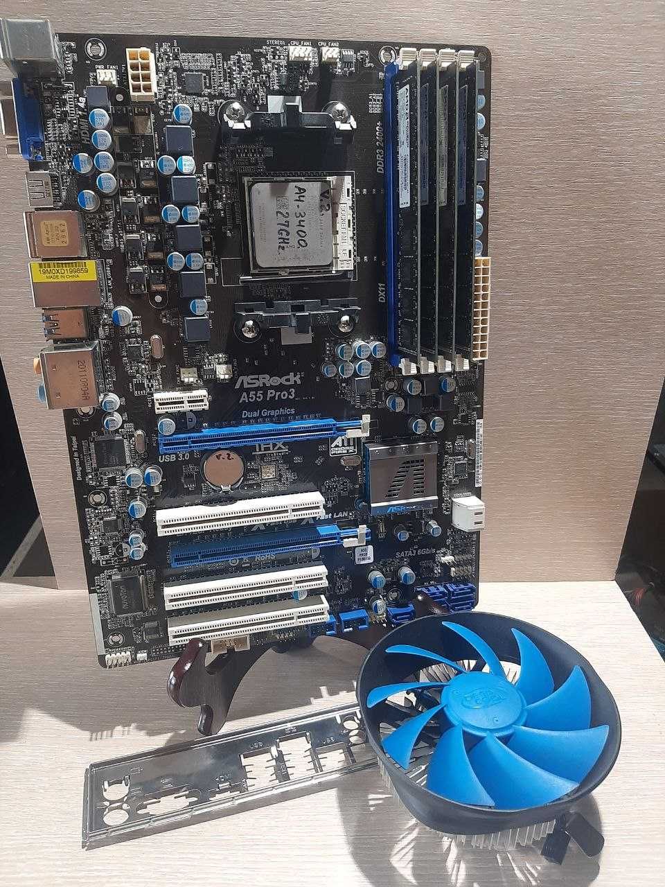 Комплект AsRock A55 Pro3, FM1 + Процесор A4-3400 + 16GB DDR3 + кулер: 2 ...