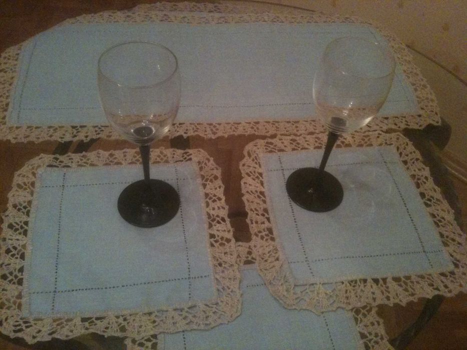 Набор сервировочных салфеток из натульного льна  на подарок