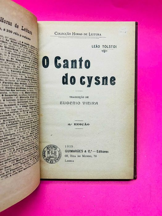 O Canto do Cysne —  Leão Tolstoi