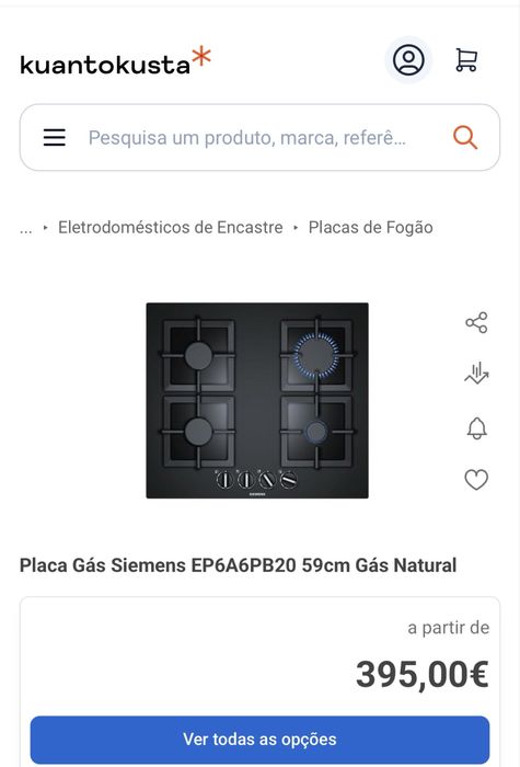 Placa a gás  Siemens