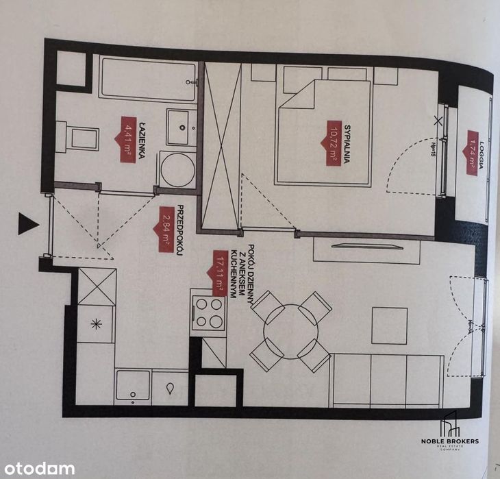 Al. 29 Listopada | 2 pokoje + aneks | 35,08 m2!