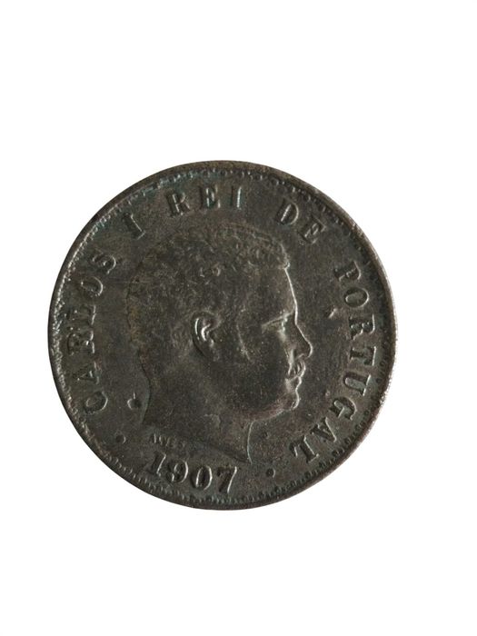 Três Raras Moedas Portuguesas de 500 Réis em Prata – 1858, 1899 e 1907