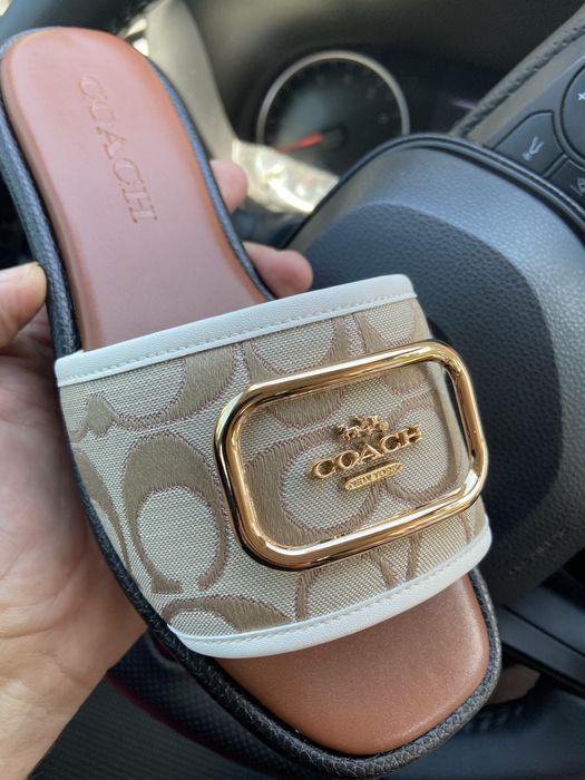 Шлепанцы Coach женские шлепки Коач