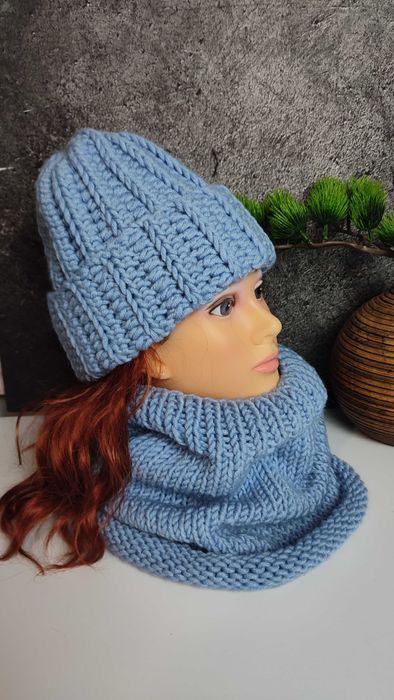 Czapka + komin /komplet zimowy handmade