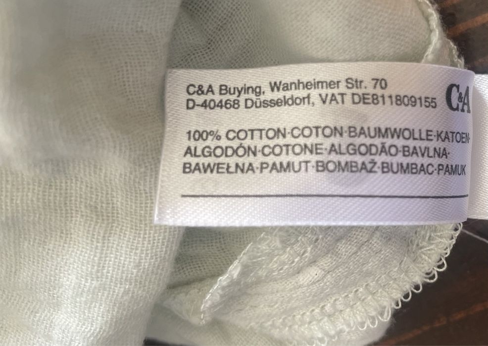 Miętowy Kombinezon w Kropeczki C&A - 100% Bawełna