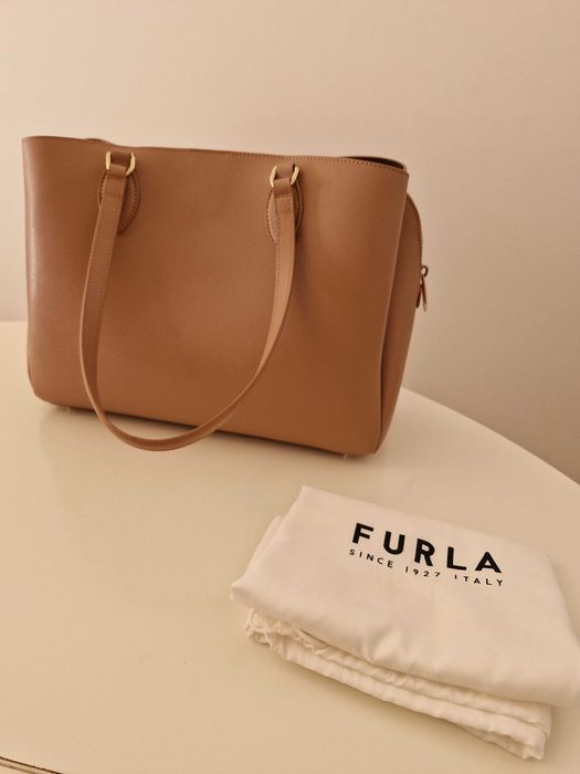 Mala Furla Minerva Tote L Nude Vitello Nova