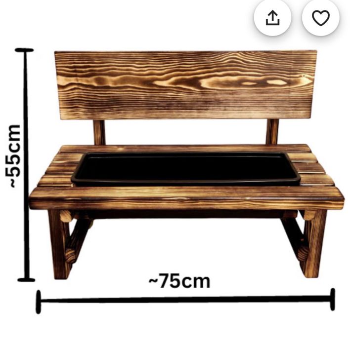 Mini ławeczka do ogrodu na kwiaty