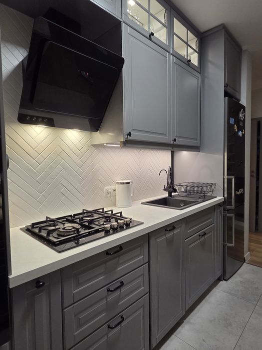 Kuchnia z wyspą + sprzęt, Ikea Bodbyn