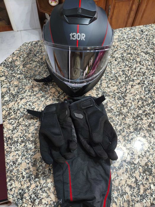 Capacete 130R + pinlock + Luvas +balaclava