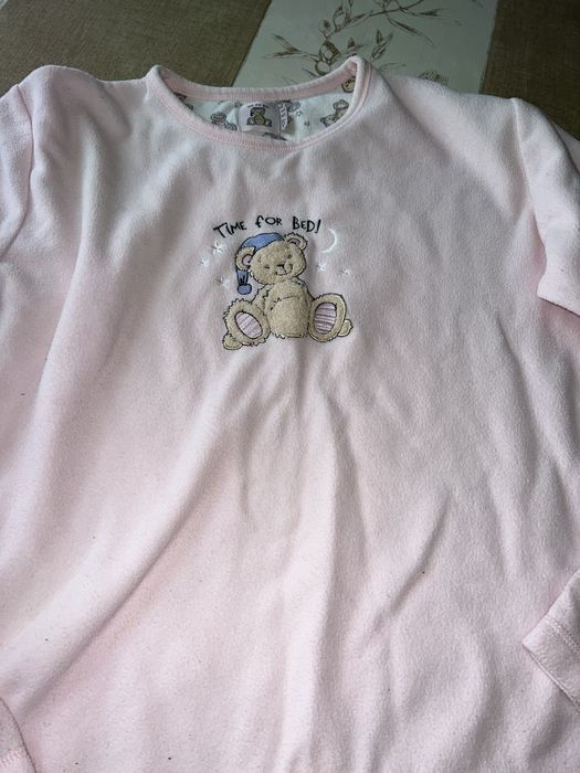 Piżama flanela bluza haftowana