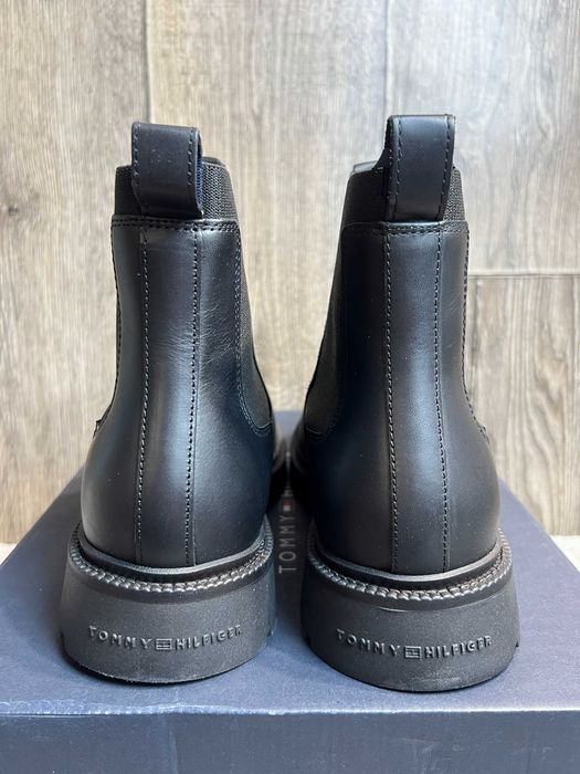 botki damskie skórzane tommy hilfiger comfort chelsea 41