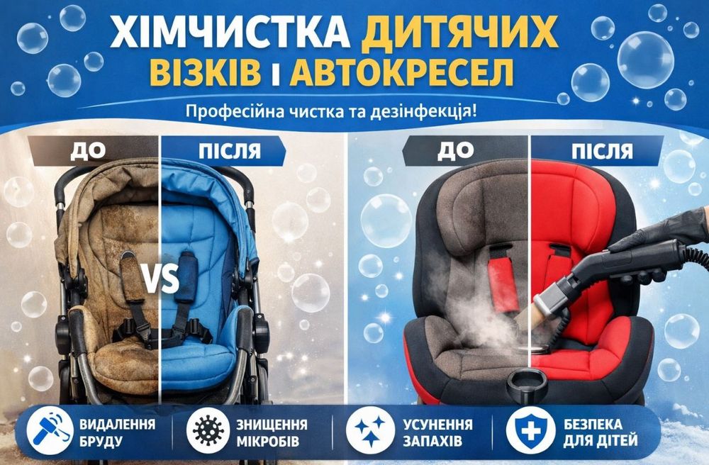 Хімчистка колясок автокрісел