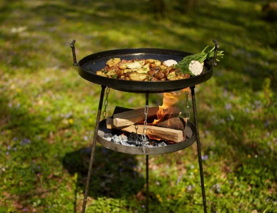 Сковорода з диска борони 50см. Чохол, принт, гравіювання. лопатка