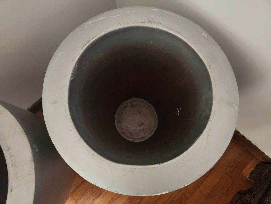 Vasos acrílicos prateados