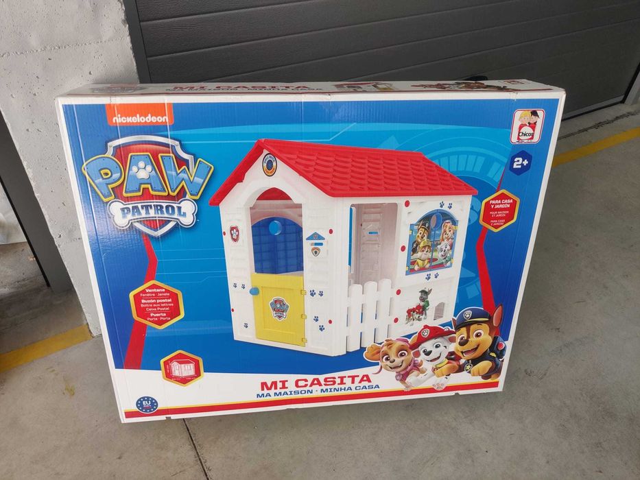 Casa de brincar Patrulha Pata Chicos - completa com caixa