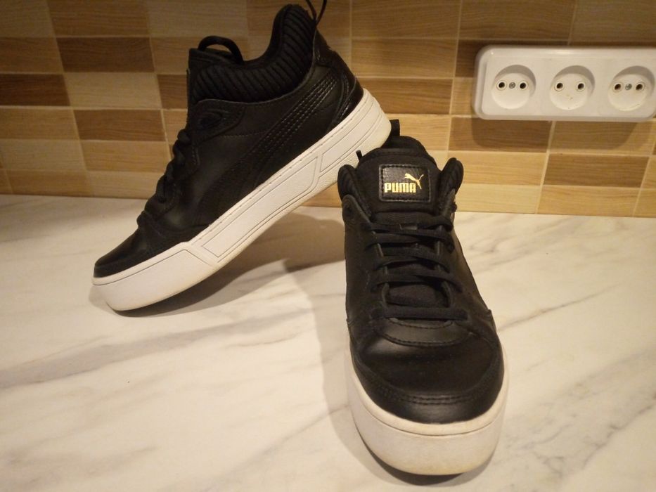 Кеды, кроссовки сникерсы  женские  демисезон Puma Skye Demi Black . Натуральная кожа. Размер 37
