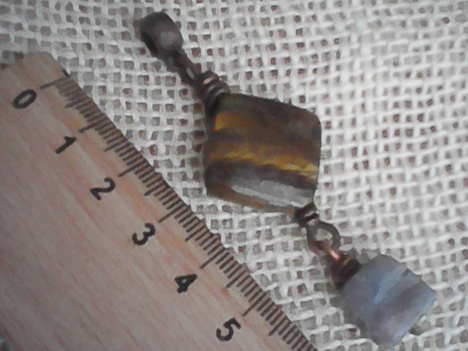 Wisiorek z Tygrysim Okiem i Kwarcem 7cm