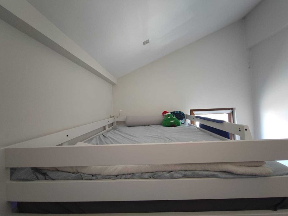 IKEA STORÅ Estrutura de cama alta, velatura branca, 140x200 cm