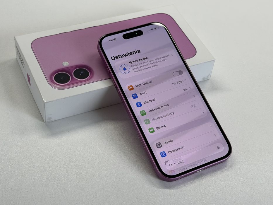 Apple iPhone 16 256 GB Różowy Rose | Stan BDB | Bateria 90% | 100% Sprawny | Komplet | Bez Blokad | Oryginał