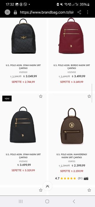 Рюкзаки Polo и Louis Vuitton