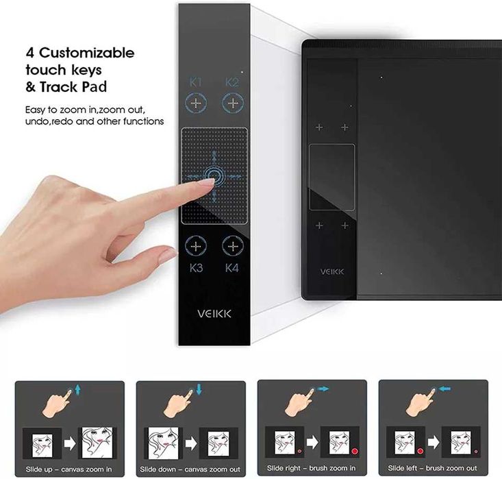 Tablet Gráfico VEIKK A30 V2 – Excelente Estado, Pouco Uso!