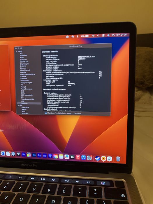 Laptop Apple Macbook pro m1 1Tb, 92 cykle, jak nowy!’