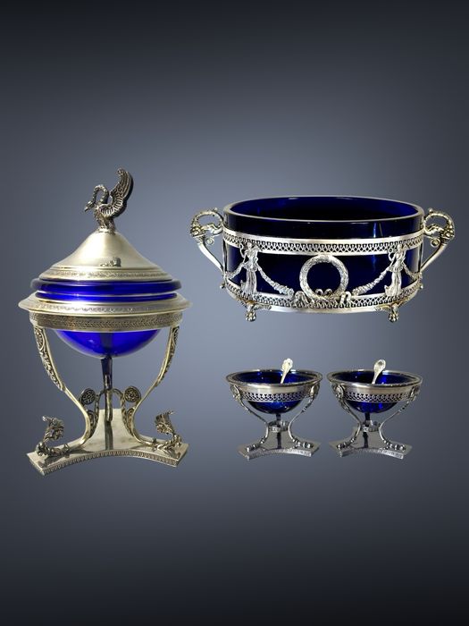 Антикварна срібна ваза срібло цукерниця ікорниця серебро серебряная