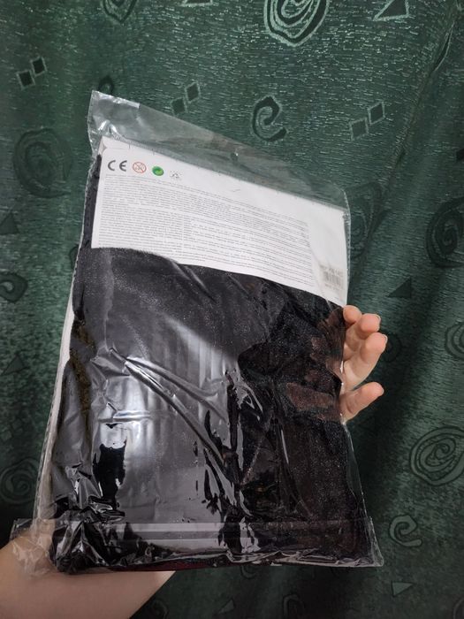 Peleryna z kapturem czarna dziecięca 120 cm