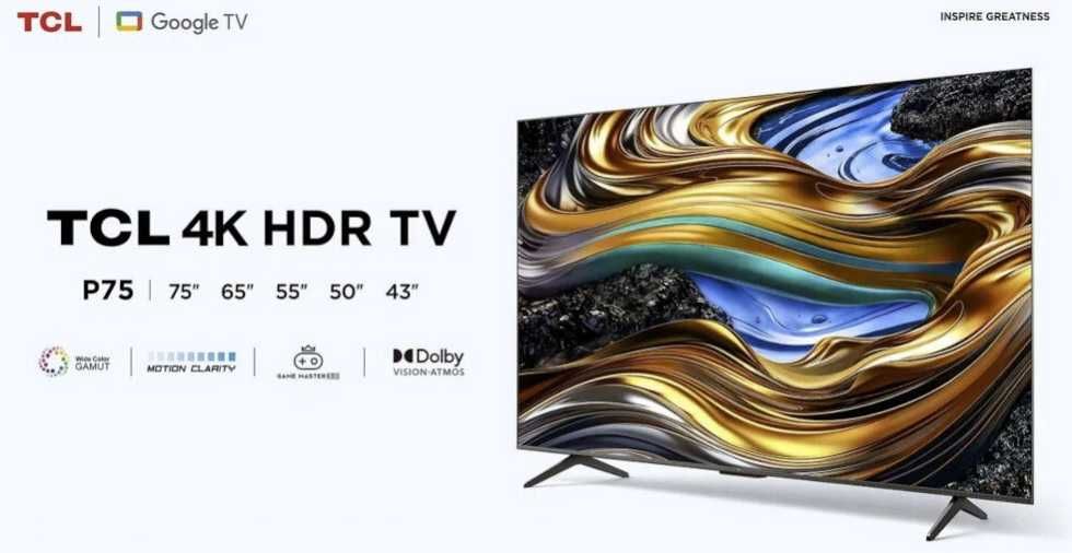 Telewizor TCL 55P755: LED 55 cali 4K UHD Bluetooth, Wi-Fi. Smart TV