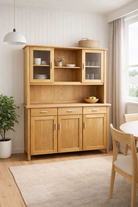 030426 Prosty klasyczny kredens sosnowy IKEA HEMNES
