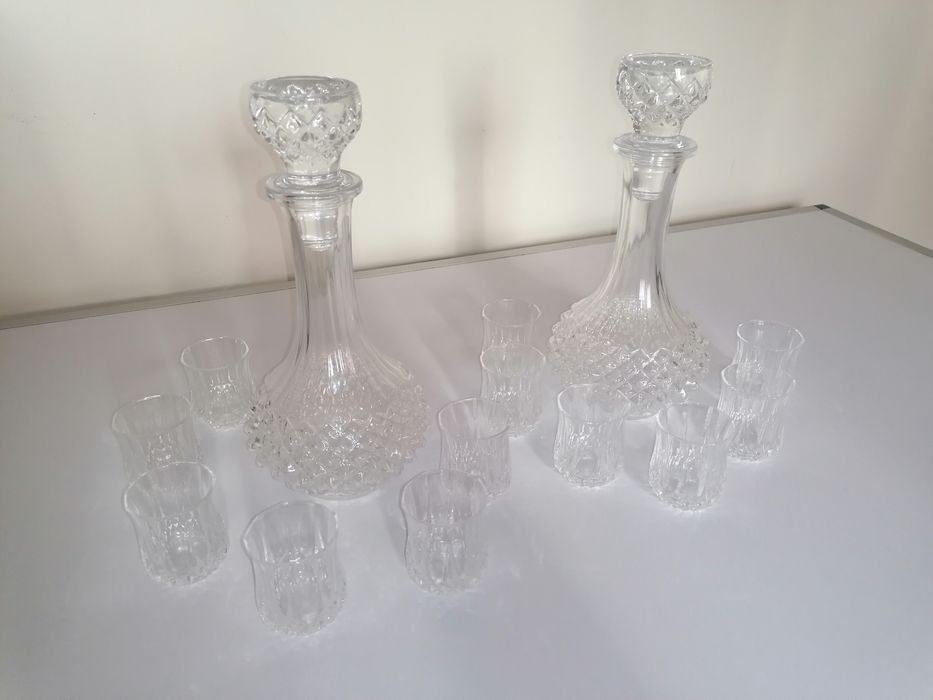 Garrafas de Cristal e copos de licor, Cristal d'Arques