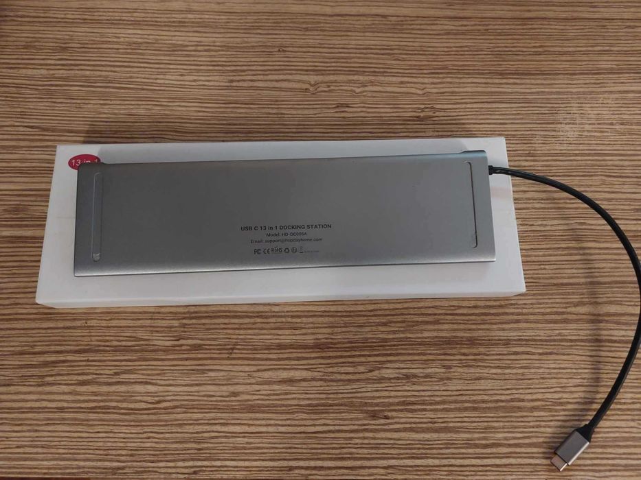 Hub - Stacja dokująca, 2x4K 13in1. USB C. Power Delivery.