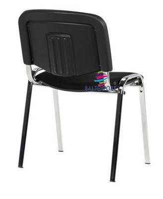 Cadeira 4 Pés Fixa Visitante Pele Sintetica / Tecido ESTRUTURA CROMADA