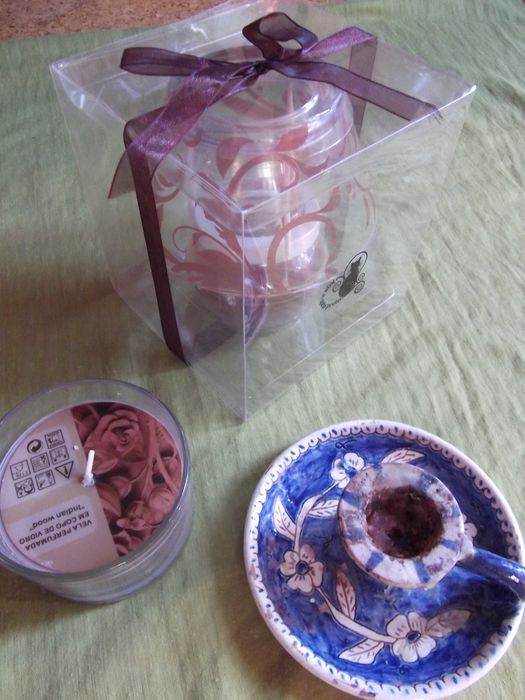 Castiçais vidro cristal porcelana/Glass crystal &porcelain candlestick