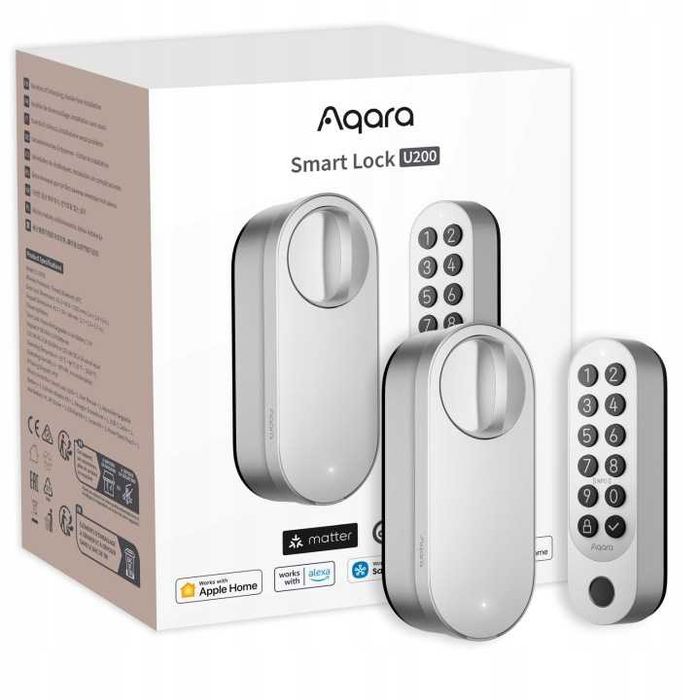 Inteligentny zamek do drzwi Aqara Smart Lock U200 Srebny HomeKit NFC