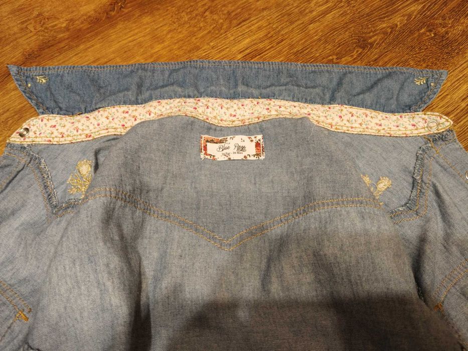 Koszula jeansowa złoty haft Blue Rags