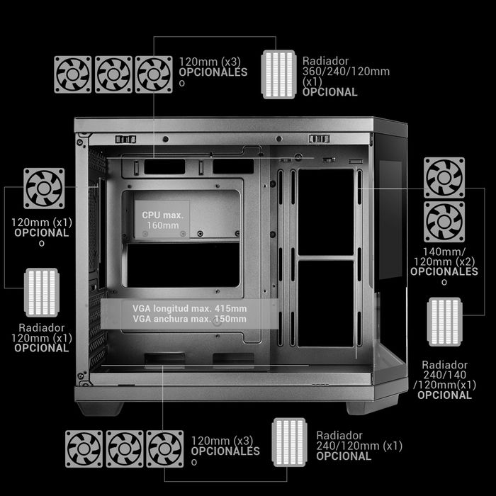 Case Mars Gaming MC-3TCORE
