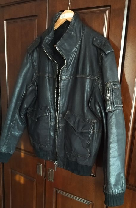 Кожаная куртка пилот