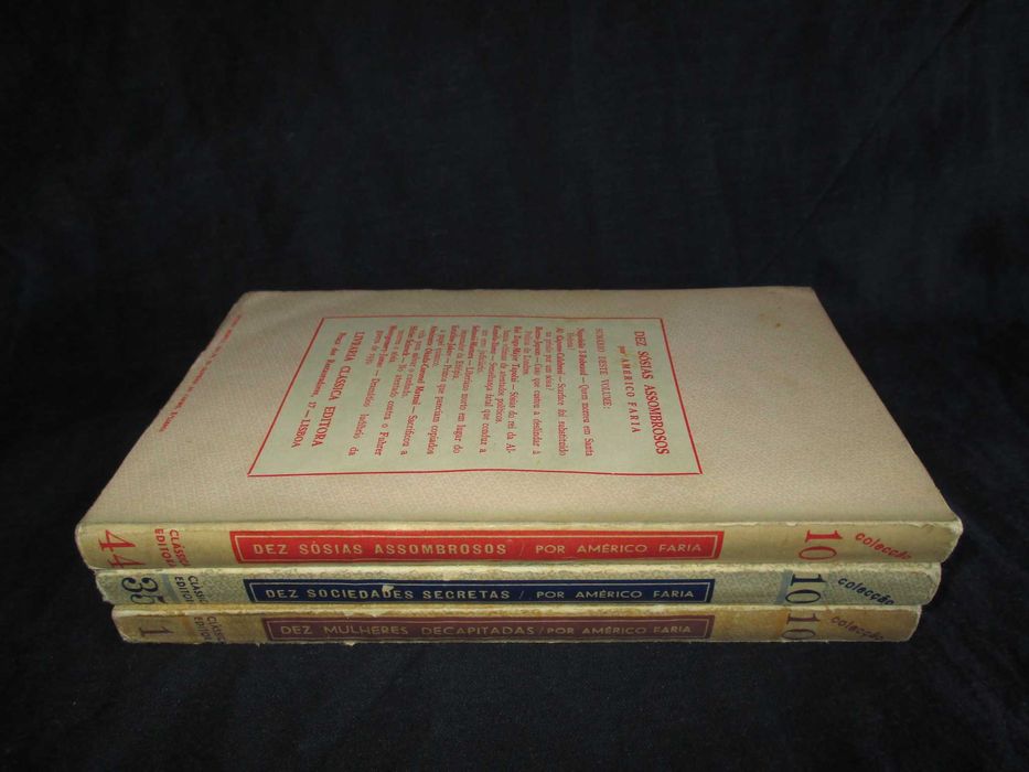 Livros Colecção 10 Américo Faria Clássica Editora