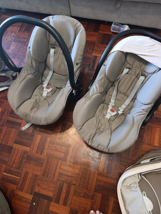 Brevi Ovo Twin Carrinho Duplo + 2 Ovinhos + 2 Alcofas