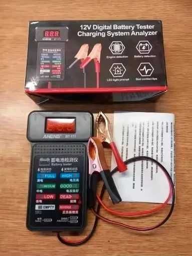 Testador de Bateria 12V Multifuncional para Diagnóstico e Verificação de Baterias de Carro NOVO